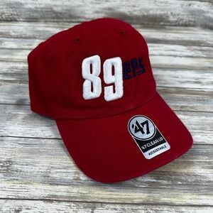 OKC 89ers 47 Clean Up Mens Strapback Hat Comets Dodgers MiLB Red Throwback